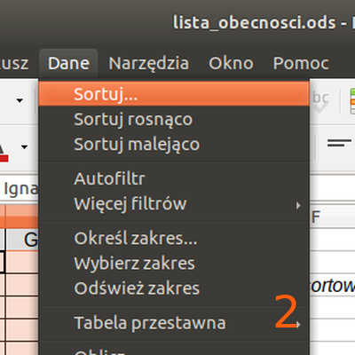 zrzut ekranu lista obecności